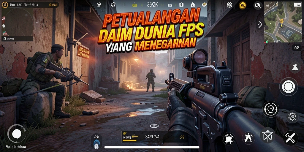 Tangkapan layar utama 369ZK menampilkan aksi pertempuran FPS yang seru.