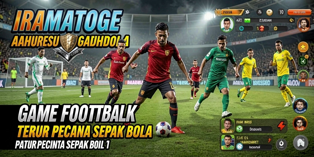 Tampilan menarik gameplay <strong>IRAMATOGEL</strong> saat bertanding di lapangan sepak bola.