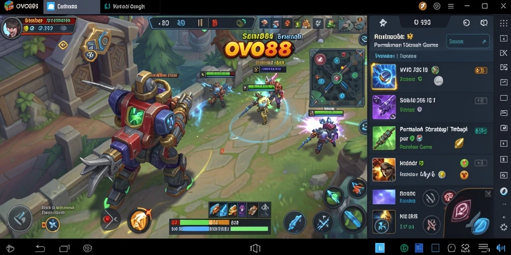 Screenshot OVO88 menampilkan pertempuran strategi yang intens dan mendebarkan.