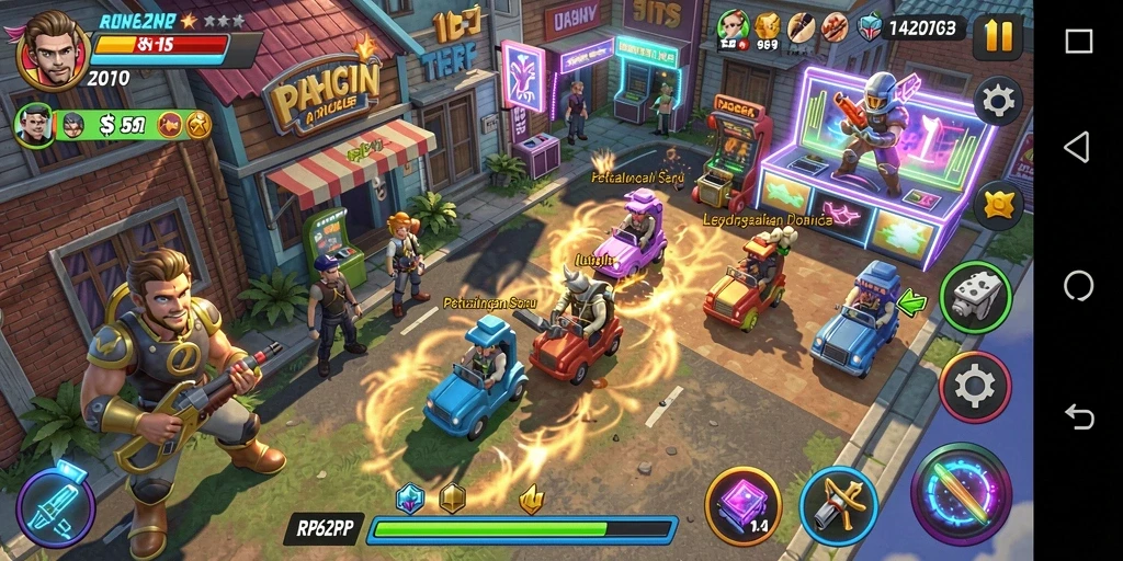 Gambaran gameplay seru dalam RP62RP, penuh tantangan dan adrenalin.
