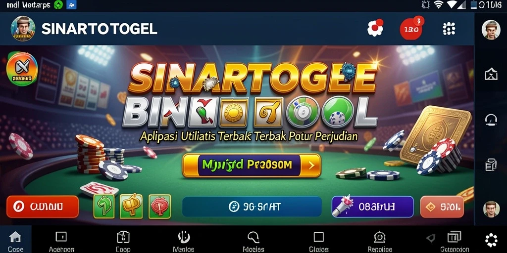 Tampilan antarmuka utama SINARTOGEL saat digunakan.