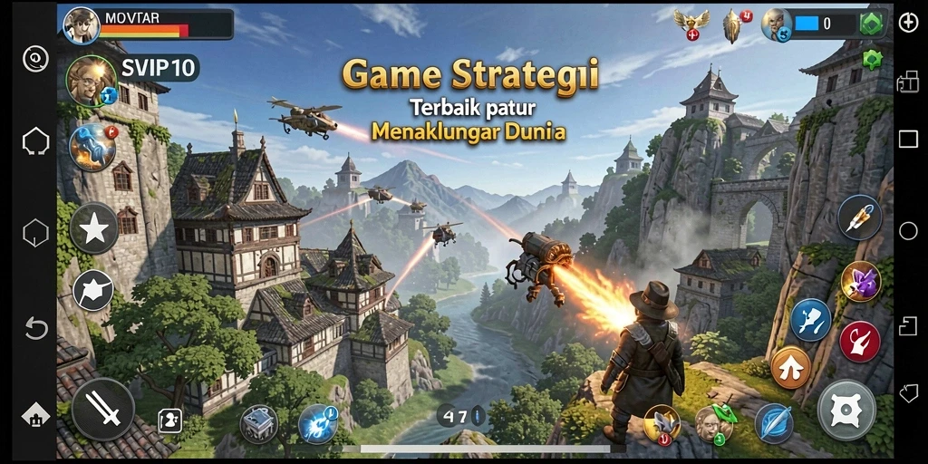 Tampilan screenshot menunjukkan pertempuran seru dalam gameplay SLG.