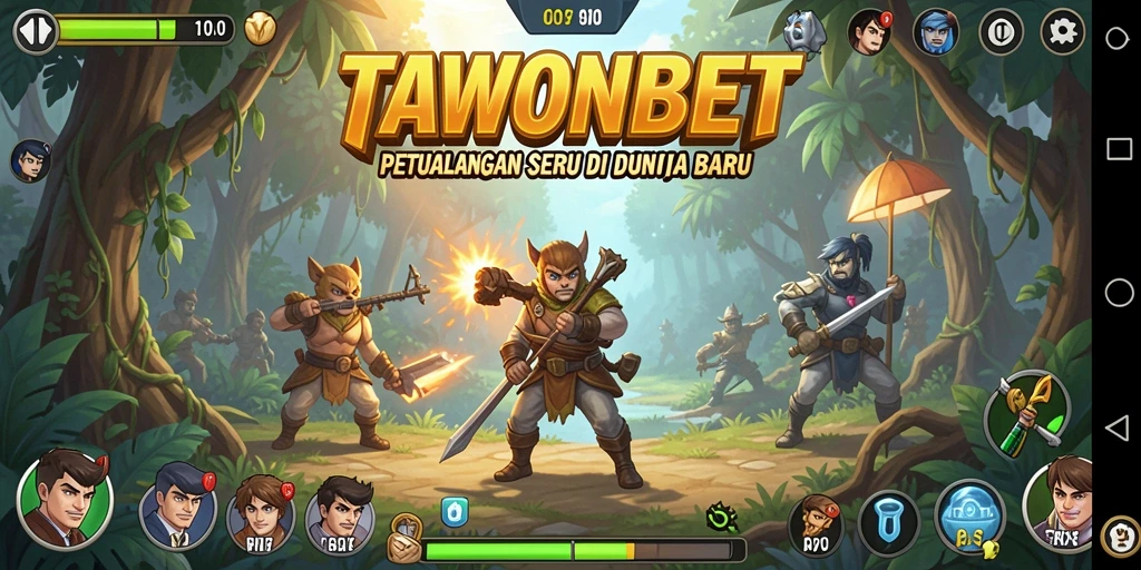 Tampilan gameplay seru saat menjelajahi dunia dalam TAWONBET.