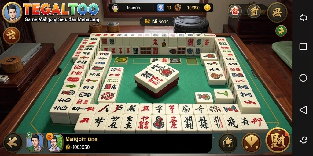 Tampilan gameplay Mahjong yang menarik di TEGALTOTO.