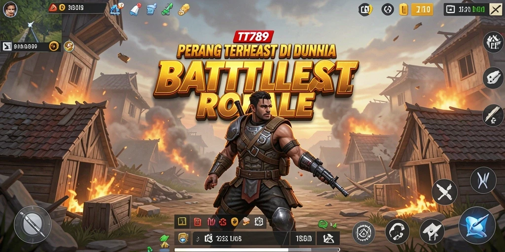 Tampilan gameplay seru dari TT789 dengan aksi Battle Royale.